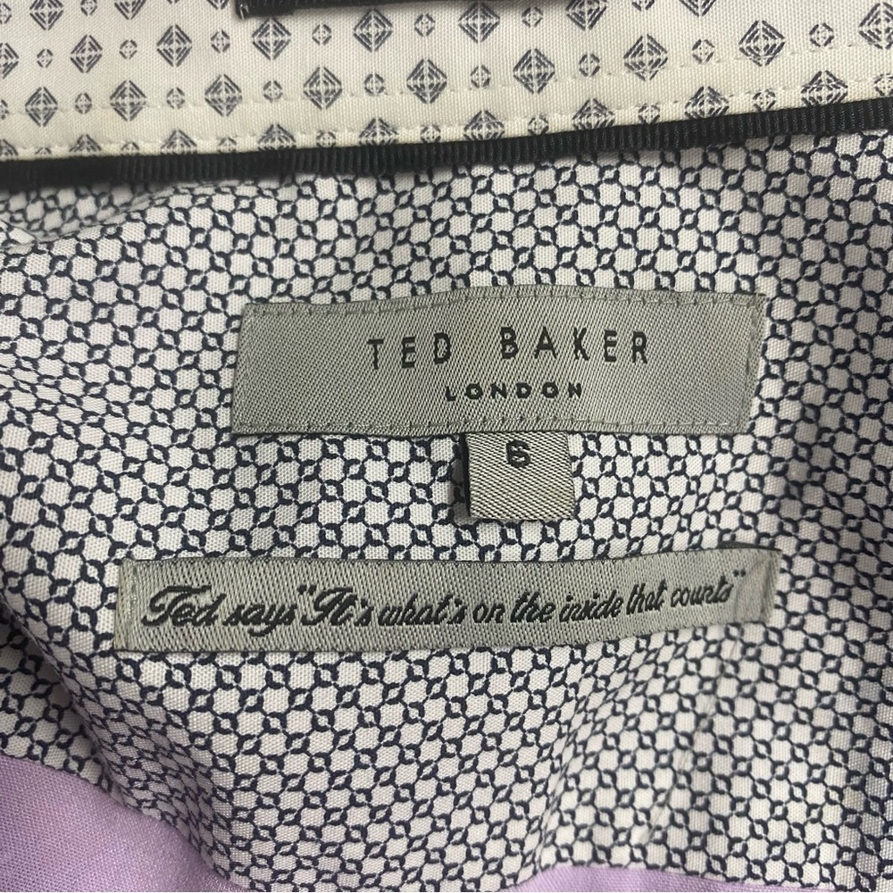 Ted Baker Lavender Short Sleeve Shirt, Flawless, 6 (XXL) - Picture 10 of 11